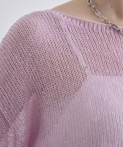 Paradise Picnic（パラダイスピクニック）の「SUGARROSE和紙混袖ボリュームニット（ニット/セーター・レディース・ブラウン/ピンク/アイボリー・FREE）」の14枚目の写真