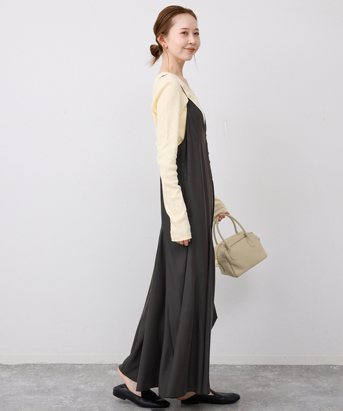 SLOBE IENA（スローブイエナ）の「フィブリルキャミワンピース（ワンピース・レディース・カーキ/ブラック・FREE）」の9枚目の写真