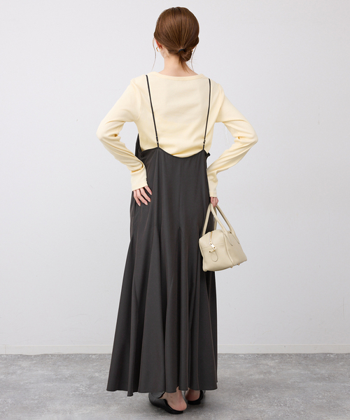 SLOBE IENA（スローブイエナ）の「フィブリルキャミワンピース（ワンピース・レディース・カーキ/ブラック・FREE）」の10枚目の写真