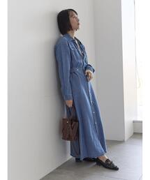 Te chichi（テチチ）の「ウエストマークデニムシャツワンピース（ワンピース）」