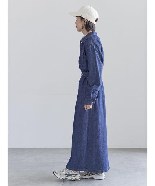 Te chichi(テチチ)の「ウエストマークデニムシャツワンピース(ワンピース・レディース・ブルー/ネイビー・F)」の6枚目の写真
