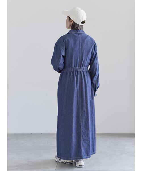 Te chichi(テチチ)の「ウエストマークデニムシャツワンピース(ワンピース・レディース・ブルー/ネイビー・F)」の7枚目の写真