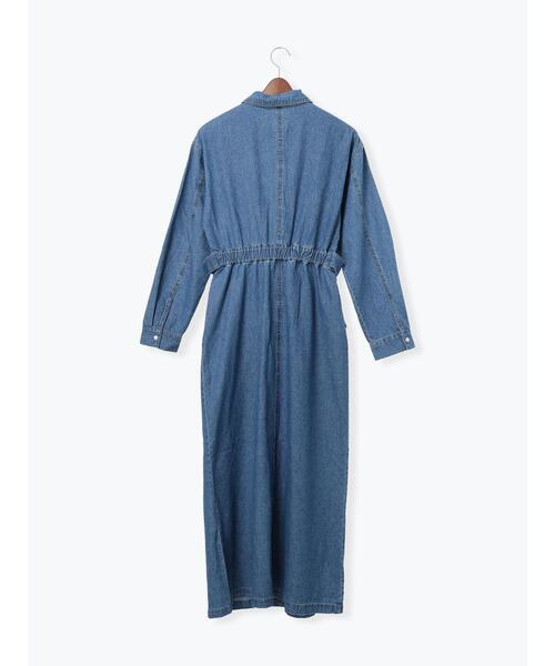 Te chichi(テチチ)の「ウエストマークデニムシャツワンピース(ワンピース・レディース・ブルー/ネイビー・F)」の15枚目の写真