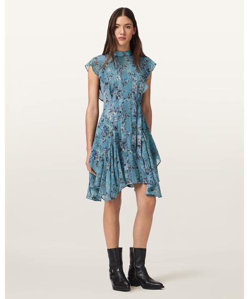 セール】FLEUR PRINTED ASYMMETRIC MINI DRESS | FLEUR プリント