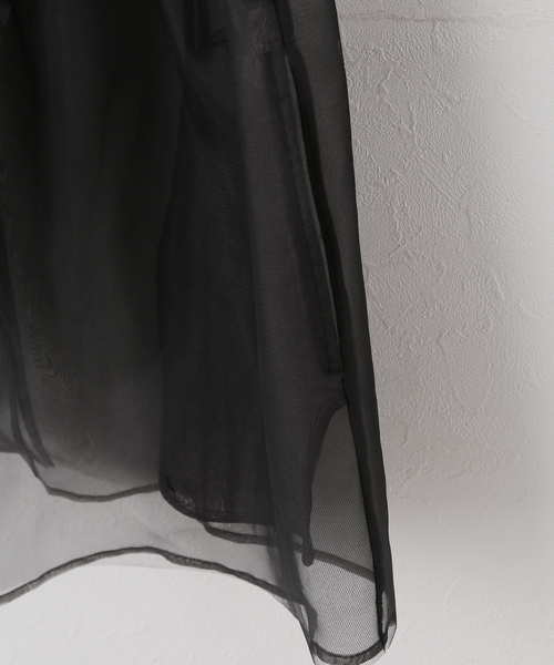 IENA(イエナ)の「MARGE/マージ TULLE GILET ジレ 1011-0102-632(その他アウター・レディース・ブラック/グレー・FREE)」の5枚目の写真