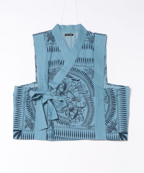 チャイハネ（チャイハネ）の「【チャイハネ】マナリカMEN'Sデニムベスト（ベスト・メンズ・ライトインディゴブルー/インディゴブルー・FREE）」の2枚目の写真