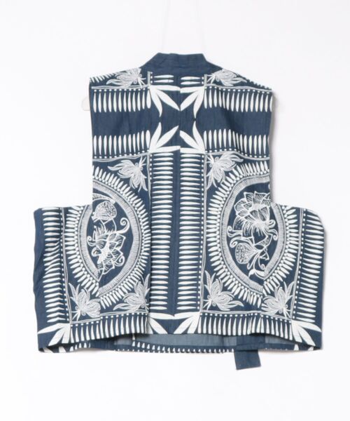 チャイハネ（チャイハネ）の「【チャイハネ】マナリカMEN'Sデニムベスト（ベスト・メンズ・ライトインディゴブルー/インディゴブルー・FREE）」の3枚目の写真