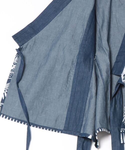 チャイハネ（チャイハネ）の「【チャイハネ】マナリカMEN'Sデニムベスト（ベスト・メンズ・ライトインディゴブルー/インディゴブルー・FREE）」の4枚目の写真