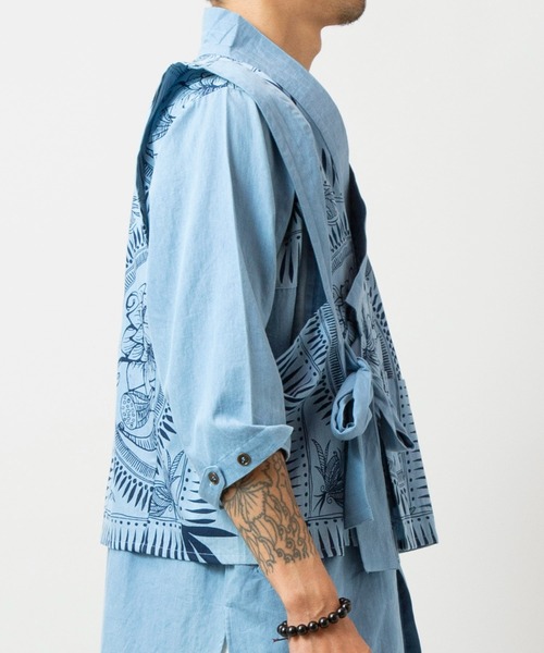 チャイハネ（チャイハネ）の「【チャイハネ】マナリカMEN'Sデニムベスト（ベスト・メンズ・ライトインディゴブルー/インディゴブルー・FREE）」の13枚目の写真