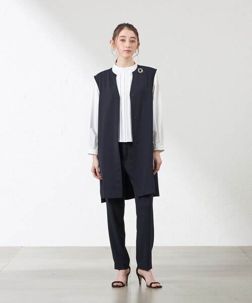 amaca（アマカ）の「リリーワルツ テーパードパンツ（その他パンツ・レディース・ダークネイビー/グレー系その他/ベージュ・36/38/40）」の5枚目の写真