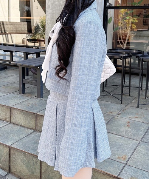 INGNI（イング）の「ツイードショートテーラードジャケット(セットアップ対応)（テーラードジャケット・レディース・アイボリー系9/ブルー系2/ブラック系その他2/ホワイト系その他7・M）」の17枚目の写真