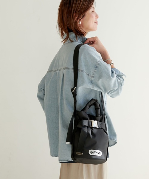 CROSS FUNCTION(クロスファンクション)の「OUTDOOR PRODUCTS (アウトドアプロダクツ) 2WAYベルトトートバッグSS【CROSS FUNCTION/クロスファンクション】(トートバッグ・レディース・ブラック/モカ・FREE)」の6枚目の写真