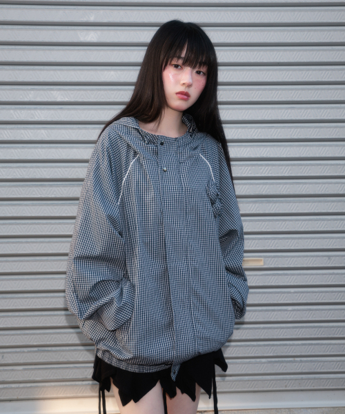 ROSEFRANTZ（ロゼフランツ）の「Rose Corsage Check Windbreaker [Navy]（ナイロンジャケット・レディース・ネイビー・OS）」の17枚目の写真