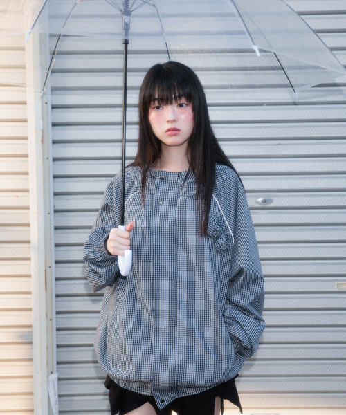 ROSEFRANTZ（ロゼフランツ）の「Rose Corsage Check Windbreaker [Navy]（ナイロンジャケット・レディース・ネイビー・OS）」の13枚目の写真