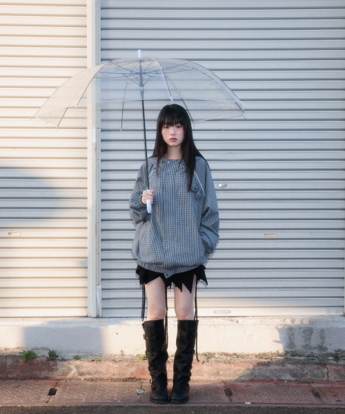 ROSEFRANTZ（ロゼフランツ）の「Rose Corsage Check Windbreaker [Navy]（ナイロンジャケット・レディース・ネイビー・OS）」の14枚目の写真