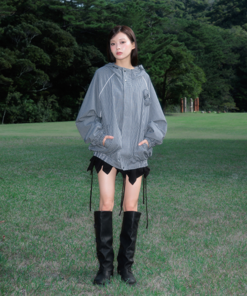 ROSEFRANTZ（ロゼフランツ）の「Rose Corsage Check Windbreaker [Navy]（ナイロンジャケット・レディース・ネイビー・OS）」の5枚目の写真