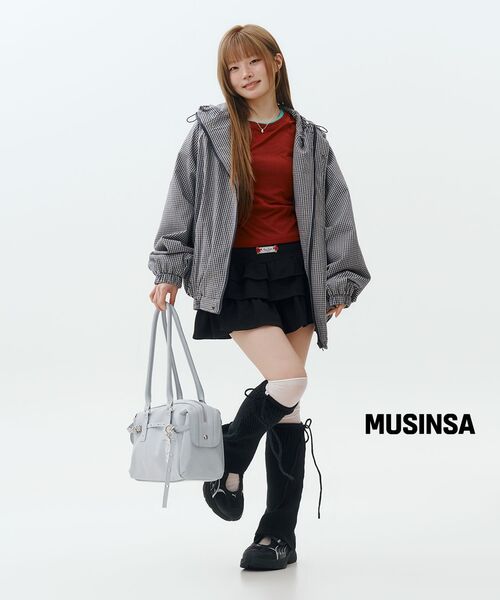 ROSEFRANTZ（ロゼフランツ）の「Rose Corsage Check Windbreaker [Navy]（ナイロンジャケット・レディース・ネイビー・OS）」の7枚目の写真