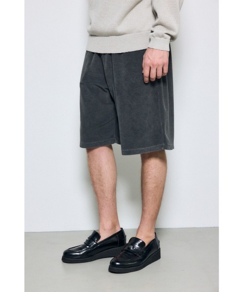 AZUL by moussy(アズールバイマウジー)の「パイルショートパンツ(スウェットパンツ・メンズ・ライトブラック/モカ/カーキ・X-LARGE/LARGE/MEDIUM)」の4枚目の写真