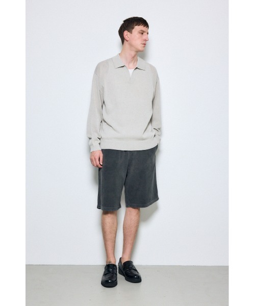 AZUL by moussy(アズールバイマウジー)の「パイルショートパンツ(スウェットパンツ・メンズ・ライトブラック/モカ/カーキ・X-LARGE/LARGE/MEDIUM)」の7枚目の写真