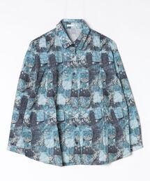 sandy（サンディー）の「プリント丸衿タックシャツ（シャツ/ブラウス）」