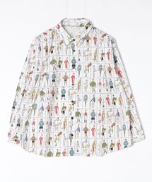 sandy（サンディー）の「プリント丸衿タックシャツ（シャツ/ブラウス）」