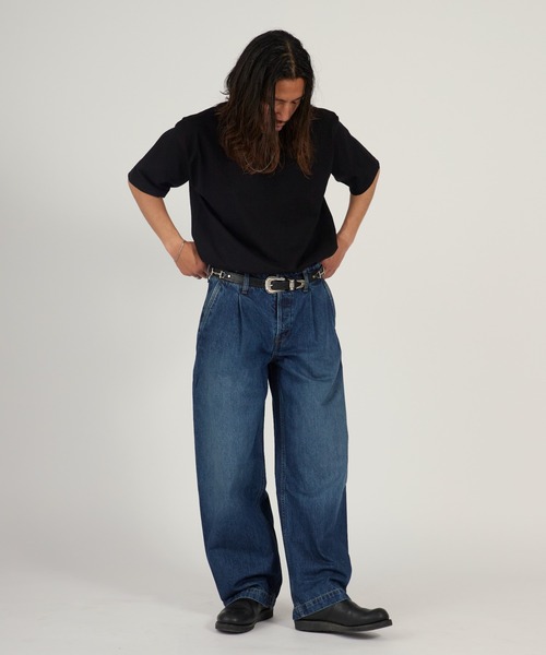 Calvin Klein（カルバン・クライン）の「Calvin Klein/カルバンクライン BARREL BENSON TROUSER ストレートシルエット ワイドデニムパンツ 2026年春夏（デニムパンツ・メンズ・インディゴブルー・32inch/30inch/28inch）」の21枚目の写真