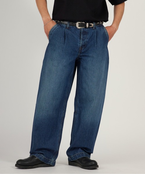 Calvin Klein（カルバン・クライン）の「Calvin Klein/カルバンクライン BARREL BENSON TROUSER ストレートシルエット ワイドデニムパンツ 2026年春夏（デニムパンツ・メンズ・インディゴブルー・32inch/30inch/28inch）」の16枚目の写真