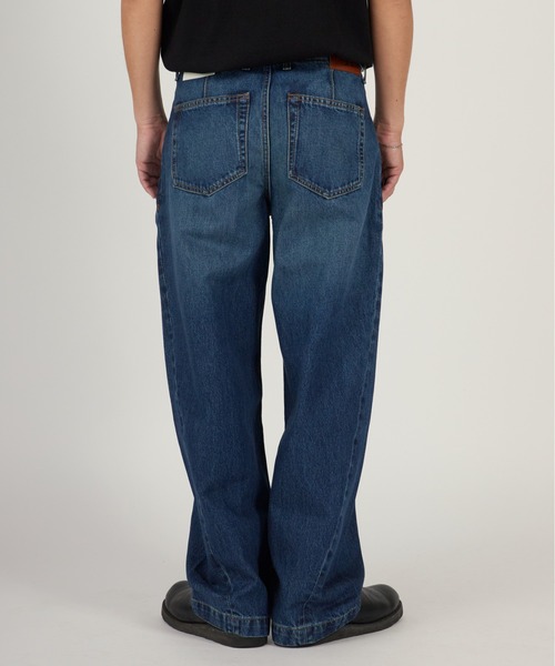 Calvin Klein（カルバン・クライン）の「Calvin Klein/カルバンクライン BARREL BENSON TROUSER ストレートシルエット ワイドデニムパンツ 2026年春夏（デニムパンツ・メンズ・インディゴブルー・32inch/30inch/28inch）」の2枚目の写真