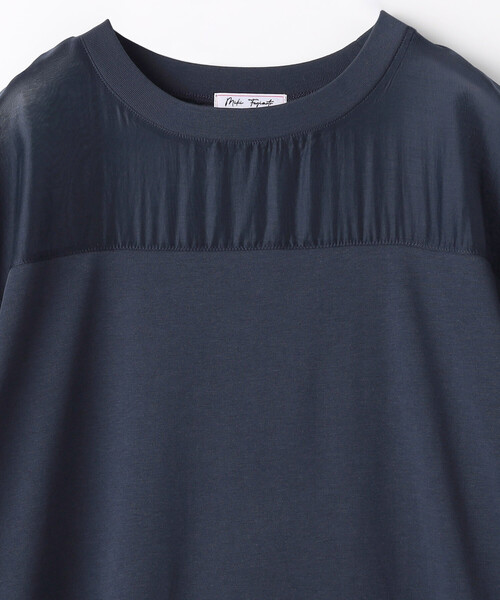 FREAK'S STORE（フリークスストア）の「藤本美貴 × FREAK'S STORE/フリークスストア シアードッキング 切替 Tシャツワンピース（シャツワンピース・レディース・ネイビー/ブラウン/ブラック・ﾌﾘ-）」の20枚目の写真