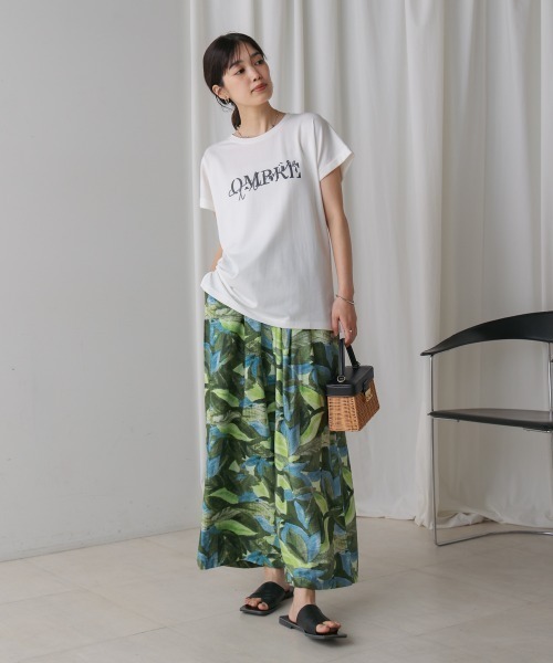 Bou Jeloud(ブージュルード)の「半ラバー×刺繍ロゴTシャツ(Tシャツ/カットソー・レディース・オフホワイト/ブラック/ブラウン・FREE)」の16枚目の写真