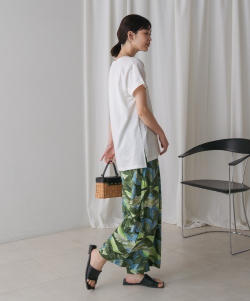 Bou Jeloud(ブージュルード)の「半ラバー×刺繍ロゴTシャツ(Tシャツ/カットソー・レディース・オフホワイト/ブラック/ブラウン・FREE)」の17枚目の写真
