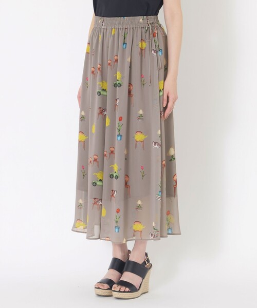 S.ESSENTIALS（エスエッセンシャルズ）の「【AIKO FUKUDAコラボ】プリントパンツ（その他パンツ・レディース・グレー系その他/ダークネイビー・36/38）」の8枚目の写真