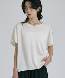 qualite | 【接触冷感＆吸水速乾】クールサテンブラウス/セットアップ対応/春服/夏服/きれいめカジュアル(シャツ/ブラウス)