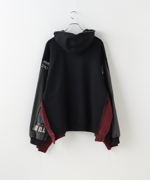 DISCOVERED(ディスカバード)の「DISCOVERED / ディスカバード Band Tee Dolman Zip Hoodie(パーカー・メンズ・ブラック・FREE)」の2枚目の写真