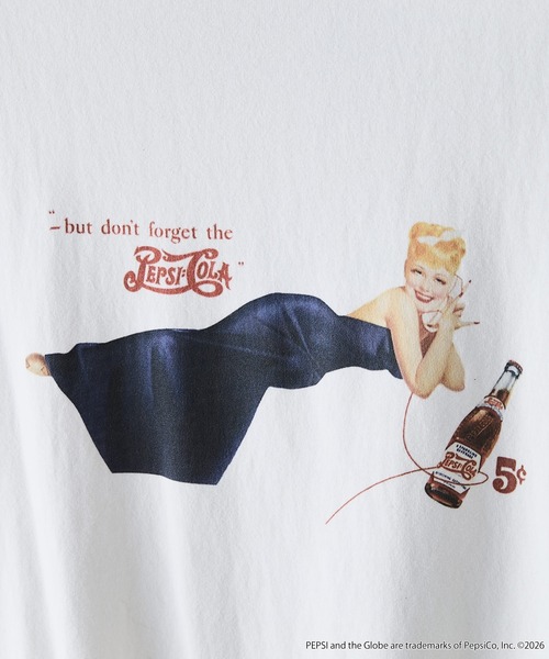 DISCUS（ディスカス）の「【DISCUS/ディスカス】【選べる丈感・PEPSI】DISCUS×ペプシ コラボTシャツ クロップド短丈・ルーズシルエット（Tシャツ/カットソー・レディース・ホワイト系その他2/ホワイト系その他・LARGE/MEDIUM）」の22枚目の写真