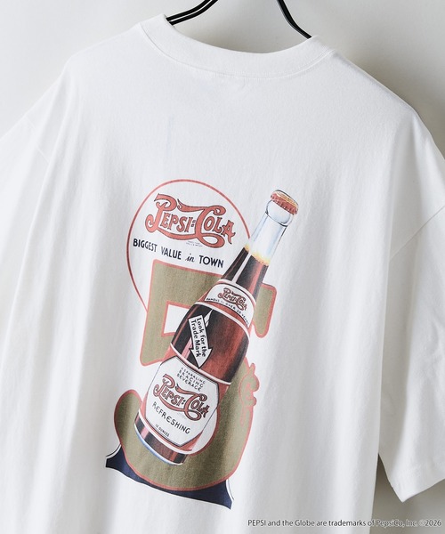 DISCUS（ディスカス）の「【DISCUS/ディスカス】【選べる丈感・PEPSI】DISCUS×ペプシ コラボTシャツ クロップド短丈・ルーズシルエット（Tシャツ/カットソー・レディース・ホワイト系その他2/ホワイト系その他・LARGE/MEDIUM）」の18枚目の写真