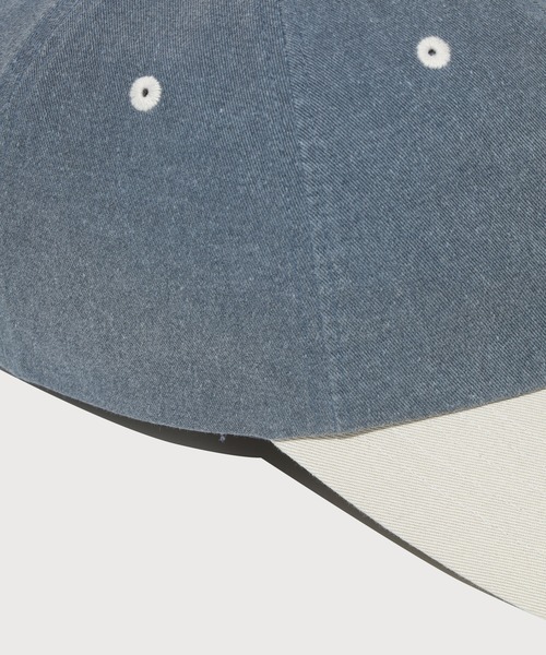 COVERNAT（カバーナット）の「[SOOBIN着用] C-LOGO COZY FIT WASHED COLOR-BLOCK BALL CAP（キャップ・メンズ・ブルー/チャコールグレー・FREE）」の6枚目の写真