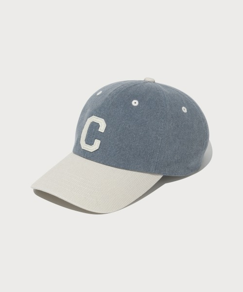 COVERNAT（カバーナット）の「[SOOBIN着用] C-LOGO COZY FIT WASHED COLOR-BLOCK BALL CAP（キャップ・メンズ・ブルー/チャコールグレー・FREE）」の5枚目の写真