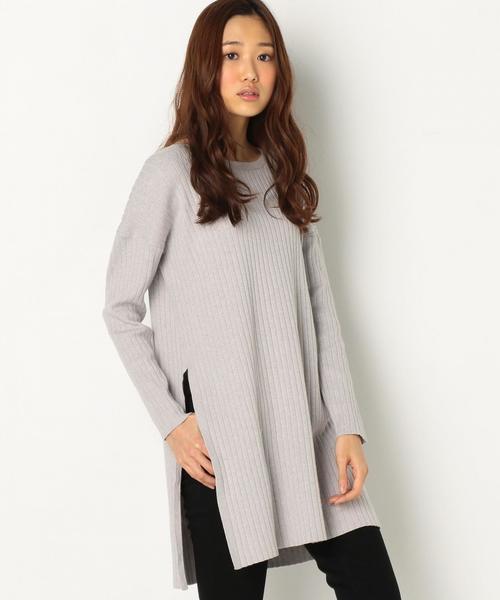 Another Edition（アナザーエディション）の「スリットチュニック/AEMBC C/R/N SLIT TU◆（ニット/セーター・レディース・オフホワイト/ブラック/ライトグレー/オリーブ・FREE）」の22枚目の写真