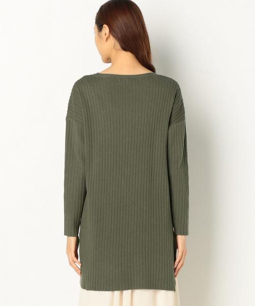 Another Edition（アナザーエディション）の「スリットチュニック/AEMBC C/R/N SLIT TU◆（ニット/セーター・レディース・オフホワイト/ブラック/ライトグレー/オリーブ・FREE）」の19枚目の写真