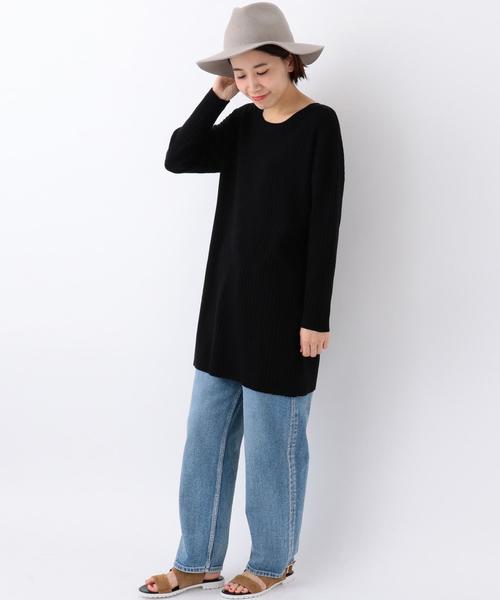 Another Edition（アナザーエディション）の「スリットチュニック/AEMBC C/R/N SLIT TU◆（ニット/セーター・レディース・オフホワイト/ブラック/ライトグレー/オリーブ・FREE）」の13枚目の写真