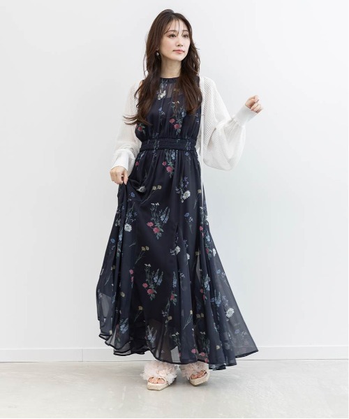 RANDA(ランダ)の「エアリーフラワーミュールサンダル(サンダル・レディース・アイボリー/ダークグレー/ピンク・S/M/L/LL)」の15枚目の写真