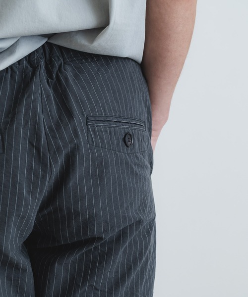 quadro(クオドロ)の「コットンリネンウェザー近江晒イージーパンツ(その他パンツ・メンズ・ストライプ/チェック・MEDIUM)」の18枚目の写真