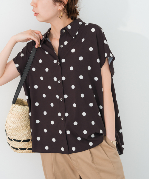 Spick & Span(スピックアンドスパン)の「《一部店舗+WEB限定 / 追加》ドットフレンチスリーブシャツ(シャツ/ブラウス・レディース・その他2/その他4/マルチ・FREE)」の13枚目の写真