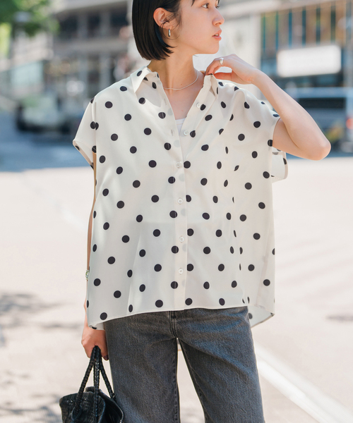 Spick & Span(スピックアンドスパン)の「《一部店舗+WEB限定 / 追加》ドットフレンチスリーブシャツ(シャツ/ブラウス・レディース・その他2/その他4/マルチ・FREE)」の19枚目の写真