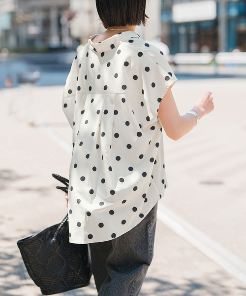 Spick & Span(スピックアンドスパン)の「《一部店舗+WEB限定 / 追加》ドットフレンチスリーブシャツ(シャツ/ブラウス・レディース・その他2/その他4/マルチ・FREE)」の22枚目の写真
