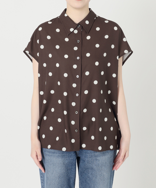 Spick & Span(スピックアンドスパン)の「《一部店舗+WEB限定 / 追加》ドットフレンチスリーブシャツ(シャツ/ブラウス・レディース・その他2/その他4/マルチ・FREE)」の6枚目の写真