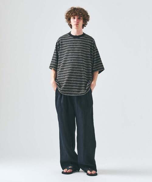 417 EDIFICE（フォーワンセブンエディフィス）の「メランジ ボーダーTシャツ（Tシャツ/カットソー・メンズ・ブルー系その他/ブラック/チャコールグレー・MEDIUM/LARGE）」の10枚目の写真