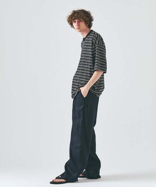 417 EDIFICE（フォーワンセブンエディフィス）の「メランジ ボーダーTシャツ（Tシャツ/カットソー・メンズ・ブルー系その他/ブラック/チャコールグレー・MEDIUM/LARGE）」の12枚目の写真