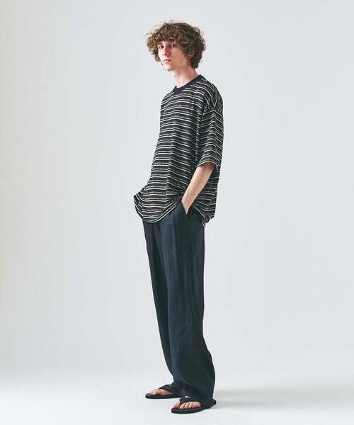 417 EDIFICE（フォーワンセブンエディフィス）の「メランジ ボーダーTシャツ（Tシャツ/カットソー・メンズ・ブルー系その他/ブラック/チャコールグレー・MEDIUM/LARGE）」の13枚目の写真